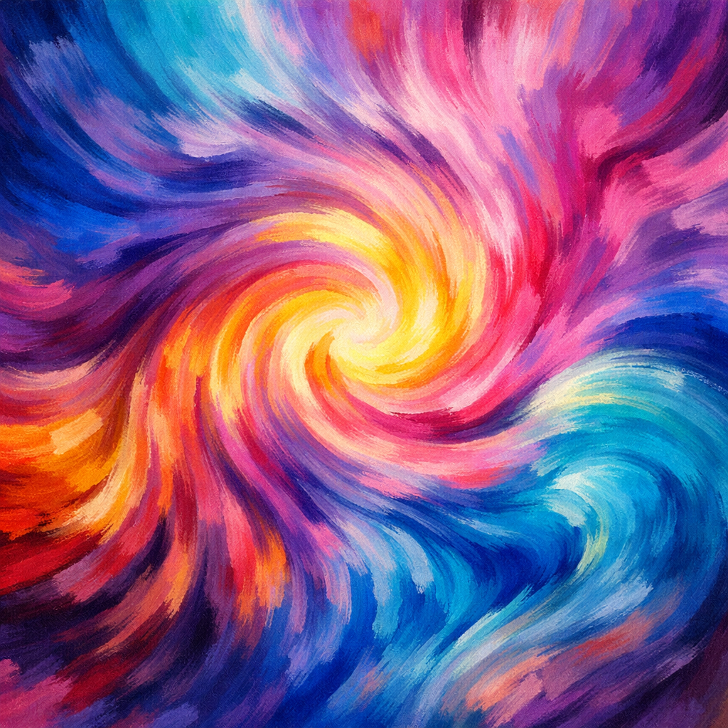 Vibrant swirling pattern